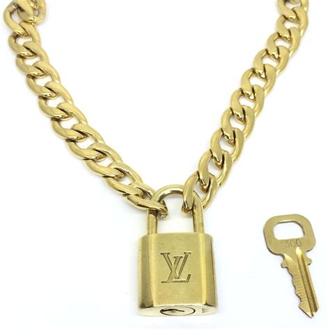 lv padlock chain necklace